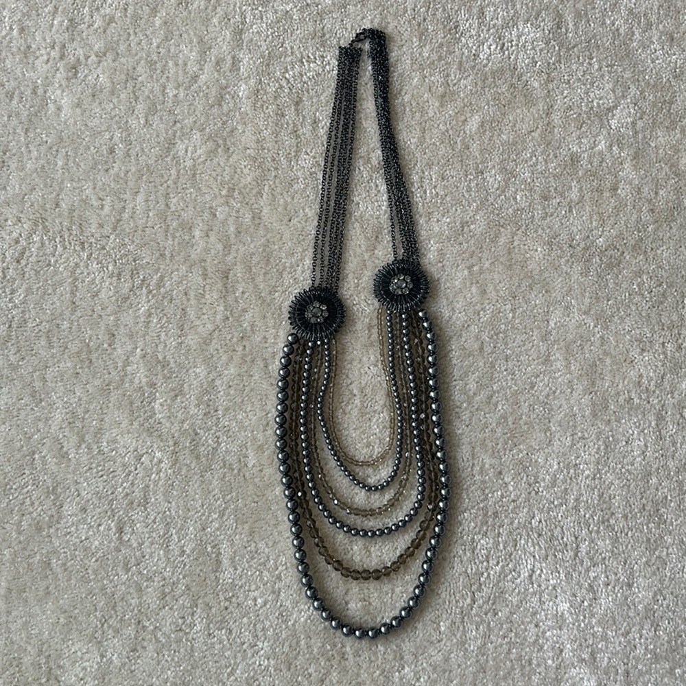 Vintage Beaded Pendant Necklace